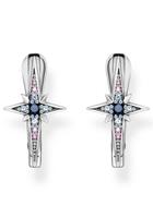 Thomas Sabo Paar Creolen »Royalty Stern dunkelblauer Stein, CR678-945-7, CR678-959-7«, mit Glas-Keramik Stein, Spinell (synth), Zirkonia (synth)