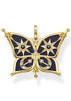 Thomas Sabo Kettenanhänger »Schmetterling Stern & Mond, PE929-945-7, PE929-963-7«, mit Glas-Keramik Stein, Sandstein-Imitat, Spinell (synth), Zirkonia (synth)