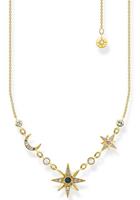 Thomas Sabo Collier »Royalty Stern & Mond, KE2119-945-7-L45V, KE2119-959-7-L45V«, mit Glas-Keramik Stein, Spinell (synth), Zirkonia (synth)