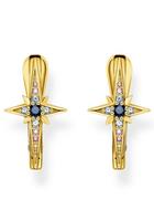 Thomas Sabo Paar Creolen »Royalty Stern dunkelblauer Stein, CR678-945-7, CR678-959-7«, mit Glas-Keramik Stein, Spinell (synth), Zirkonia (synth)