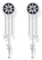 Thomas Sabo Paar Ohrstecker »Royalty Stern farbige Steine, H2224-945-7, H2224-963-7«, mit Glas-Keramik Stein, Sandstein-Imitat, Spinell (synth), Zirkonia (synth)