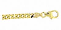 Adelia´s Goldarmband »333 Gold Flach Panzer Armband 19 cm«, 333 Gold Flach Panzerkette Goldschmuck für Damen