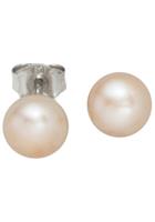 Jobo Perlenohrringe »Ohrstecker mit rosé Perlen 7 mm«, 925 Silber mit Süßwasser-Zuchtperlen