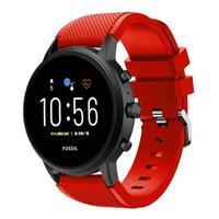 Strap-it Fossil Gen 5 siliconen bandje (rood)