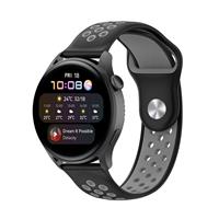 Strap-it Huawei Watch 3 / 3 Pro sport band (zwart/grijs)