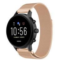 Strap-it Fossil Gen 5 Milanese band (rosé goud)