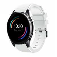 Strap-it OnePlus Watch siliconen bandje (wit)