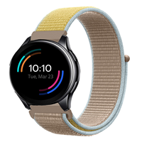 Strap-it OnePlus Watch nylon bandje (camel)