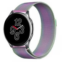 Strap-it OnePlus Watch Milanese band (regenboog)