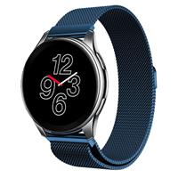 Strap-it OnePlus Watch Milanese band (blauw)