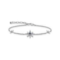 Thomas Sabo Armband »Royalty Stern dunkelblauer Stein, A2037-945-7-L19V, A2037-959-7-L19V«, mit Glas-Keramik Stein, Spinell (synth), Zirkonia (synth)