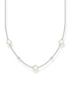 Thomas Sabo Kette mit Anhänger »Perlen mit Steinen, KE2120-167-14-L45V«, mit Zirkonia (synth) - mit Süßwasserzuchtperle