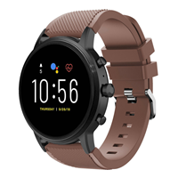 Strap-it Fossil Gen 5 siliconen bandje (koffiebruin)