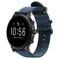 Strap-it Fossil Gen 5 nylon gesp band (blauw)