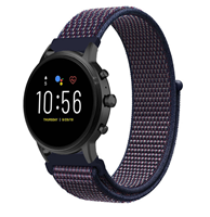 Strap-it Fossil Gen 5 nylon band (paars-blauw)