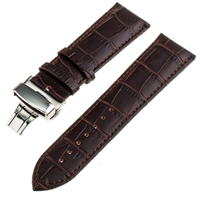 Strap-it Fossil Gen 5 luxe leren band (donkerbruin)