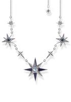 Thomas Sabo Collier »Royalty Sterne, KE2118-945-7-L45V, KE2118-963-7-L45V«, mit Glas-Keramik Stein, Sandstein-Imitat, Spinell (synth), Zirkonia (synth)