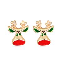 Adelia´s Paar Ohrstecker »Ohrstecker Elch mit Strass Kristallen«, Weihnachtsschmuck