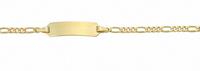 Adelia´s Goldarmband »585 Gold Figaro Armband 14 cm«, 585 Gold Figarokette Goldschmuck für Damen