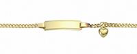 Adelia´s Goldarmband »585 Gold Flach Panzer Armband Mit Motiven 16 cm«, 585 Gold Flach Panzerkette Goldschmuck für Damen