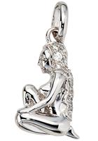 Jobo Sternzeichenanhänger »Sternzeichen Jungfrau«, 925 Silber mit Zirkonia