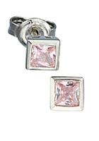 Jobo Paar Ohrstecker »Quadratische Ohrhänger mit Zirkonia«, 925 Silber