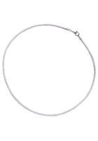 Jobo Kette ohne Anhänger »Seiden-Kette flieder-farben«, 925 Silber 42 cm 2,8 mm