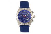 Morphic M53-serie chronograaf vezelgeweven lederen band horloge met datum