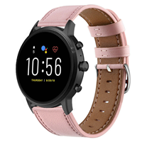 Strap-it Fossil Gen 5 bandje leer (roze)