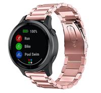 Strap-it Garmin Vivoactive 4 stalen band - 45mm - rosé pink
