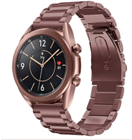 Strap-it Samsung Galaxy Watch 3 stalen band 41mm (brons-goud)
