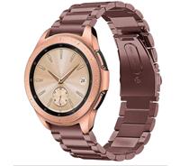 Strap-it Samsung Galaxy Watch 42mm stalen band (brons-goud)