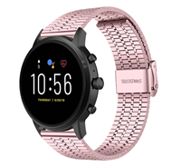 Strap-it Fossil Gen 5 roestvrij stalen band (rosé pink)