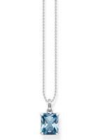 Thomas Sabo Kette mit Anhänger »blauer Stein, schwarzer Stein, KE1964-009-1-L45V, KE1964-698-11-L45V«, mit Spinell (synth) oder Onyx