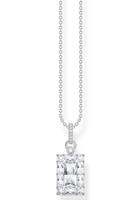 Thomas Sabo Kette mit Anhänger »weißer Stein silber, KE2111-051-14-L45V«, mit Zirkonia (synth)