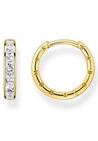 Thomas Sabo Paar Creolen »weiße Steine Pavé, CR668-414-14, CR668-051-14«, mit Zirkonia (synth)