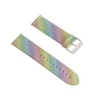 Strap-it Fossil Gen 5 leren glitter bandje (regenboog)