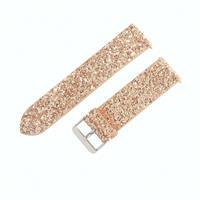 Strap-it Fossil Gen 5 leren glitter bandje (rosé goud)