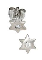Jobo Paar Ohrstecker »Stern-Ohrringe mit Zirkonia«, 925 Silber