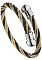 Jobo Armspange »Armband in Tricolor-Optik«, Edelstahl 3-farbig beschichtet