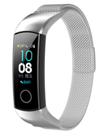 Strap-it Honor band 4 / 5 Milanese band (zilver)
