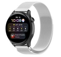 Strap-it Huawei Watch 3 / 3 Pro Milanese band (zilver)