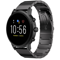 Strap-it Fossil Gen 5 metalen bandje  (zwart)