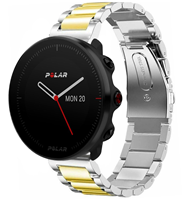 Strap-it Polar Vantage M stalen band (zilver/goud)