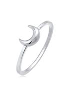 Elli Dames Halve Maan Astro Basis Trend in 925 Sterling Zilver Verguld