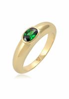Elli Damesring Solitaire Ovaal met Zirkonia Kristal in 925 Sterling Zilver