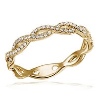 Goldmaid Goldring 585/- Gelbgold 49 Brillanten P2 0,23 ct.