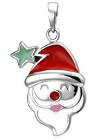 Jobo Kettenanhänger Anhänger Weihnachtsmann-Kopf, 925 Silber