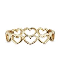Caï Fingerring 925/- Sterling Silber vergoldet Herzen