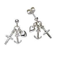 Zeeme Paar Ohrhänger 925/- Sterling Silber beweglich, für Kinder